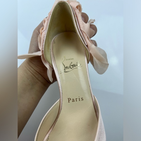 Christian Louboutin Carnaval 120 Embellished Satin Sandals - Size 36.5 - N217-1 - Picture 9 of 11